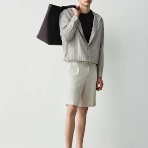 CAMICIA A RIGHE CON CAPPUCCIO