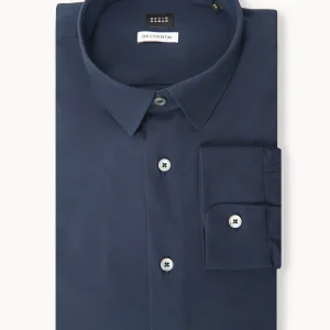 CAMICIA IN TESSUTO TECNICO - BLU