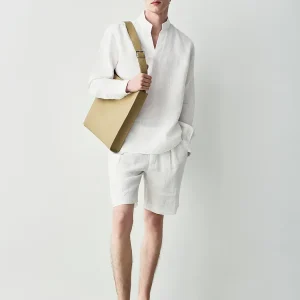 CAMICIA COLLO STANDING IN LINO