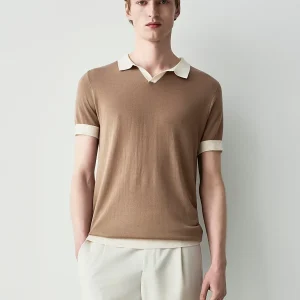 POLO IN MAGLIA CON CONTRASTI