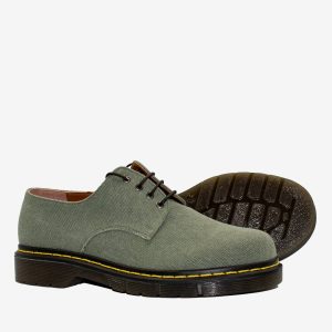 DR LOW derby – canapa verde – veganshoes