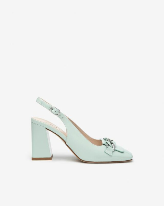 NERO GIARDINI SCARPA SANDALO VERNICE MENTA - immagine 3