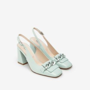 NERO GIARDINI SCARPA SANDALO VERNICE MENTA