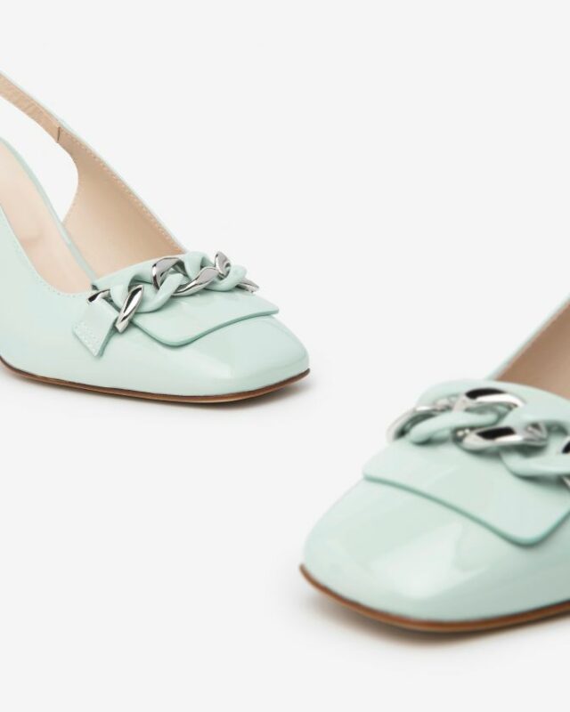 NERO GIARDINI SCARPA SANDALO VERNICE MENTA - immagine 4