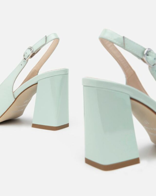 NERO GIARDINI SCARPA SANDALO VERNICE MENTA - immagine 5