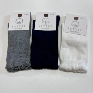 Calzino con bordino a punto riso