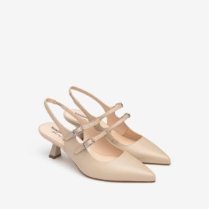 NEROGIARDINI SLINGBACK PELLE BEIGE