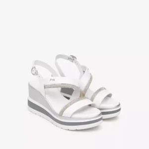 NEROGIARDINI SANDALO ZEPPA PELLE BIANCO