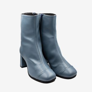 ELODIE stivaletto pelle mais biopolioli azzurro impermeabile – Veganshoes