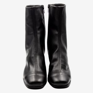 ELODIE stivaletto pelle mais biopolioli nero impermeabile – Veganshoes