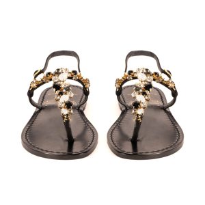 Sandali infradito con multipietre