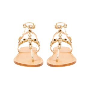 Sandali infradito con cinturino gioiello