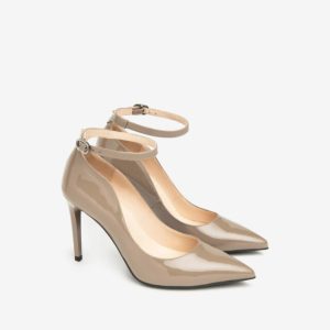 NEROGIARDINI DECOLLETE’ VERNICE TAUPE CON CINTURINO