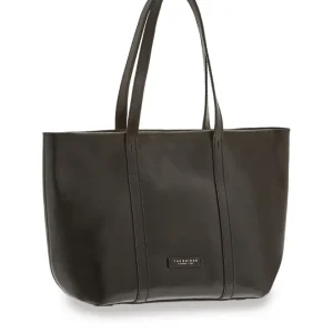 Shopping nera con staffa in rilievo