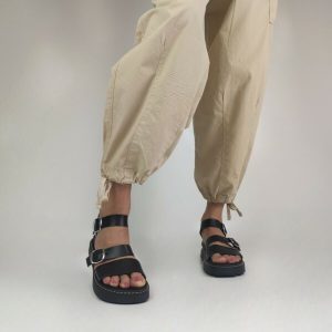 LATIKA SANDALO PELLE NERO