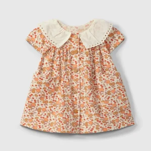 Abito in jersey stampato con dettaglio ricamato