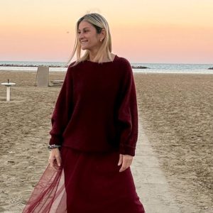 VESTITO CON ABITO IN TULLE E MAGLIONCINO COORDINATO