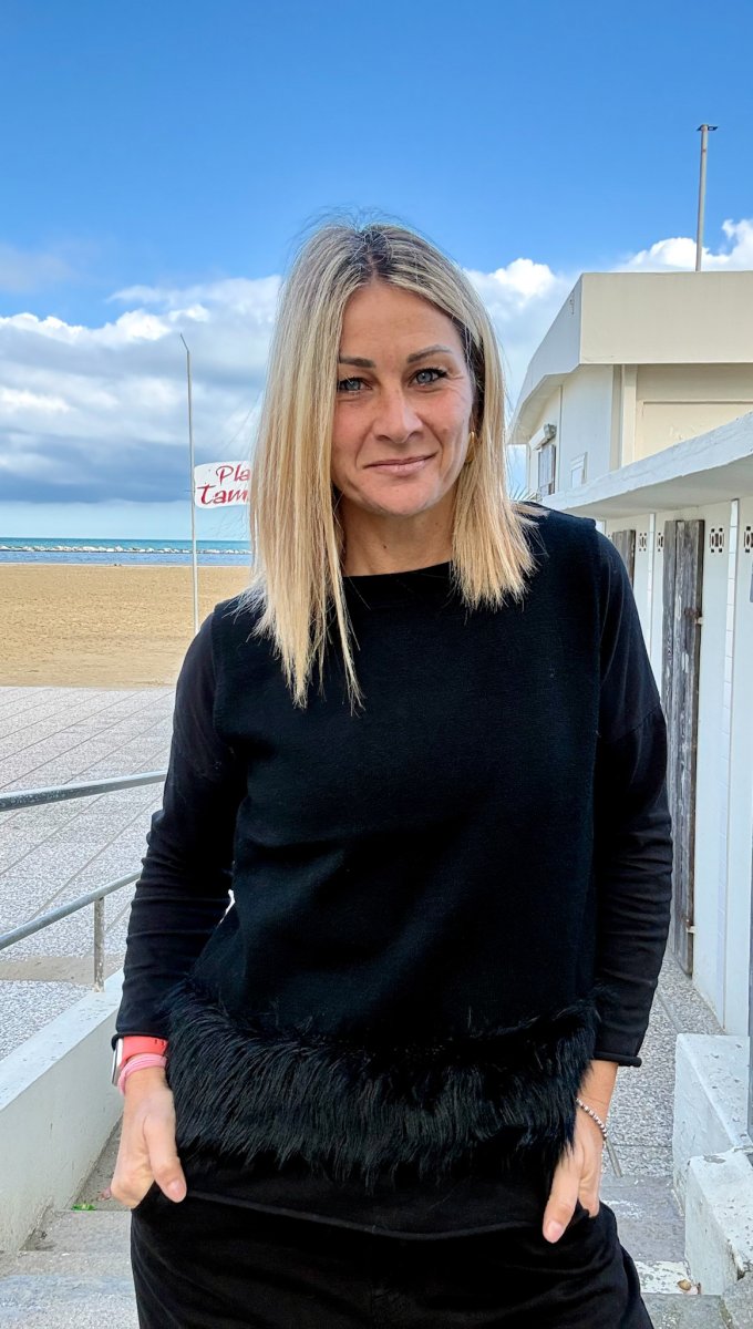 GILET GIROCOLLO CON ECO-PELLICCIA - immagine 8