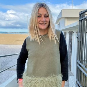 GILET GIROCOLLO CON ECO-PELLICCIA