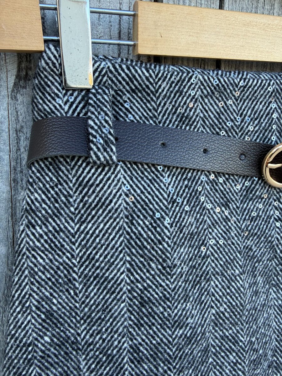 MINIGONNA IN CALDO TESSUTO CON CERNIERA - immagine 9