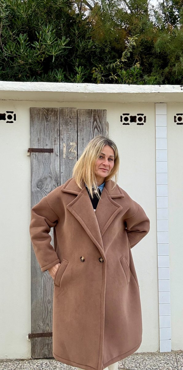 MAXI CAPPOTTO PESANTE EFFETTO NEOPRENE - immagine 5