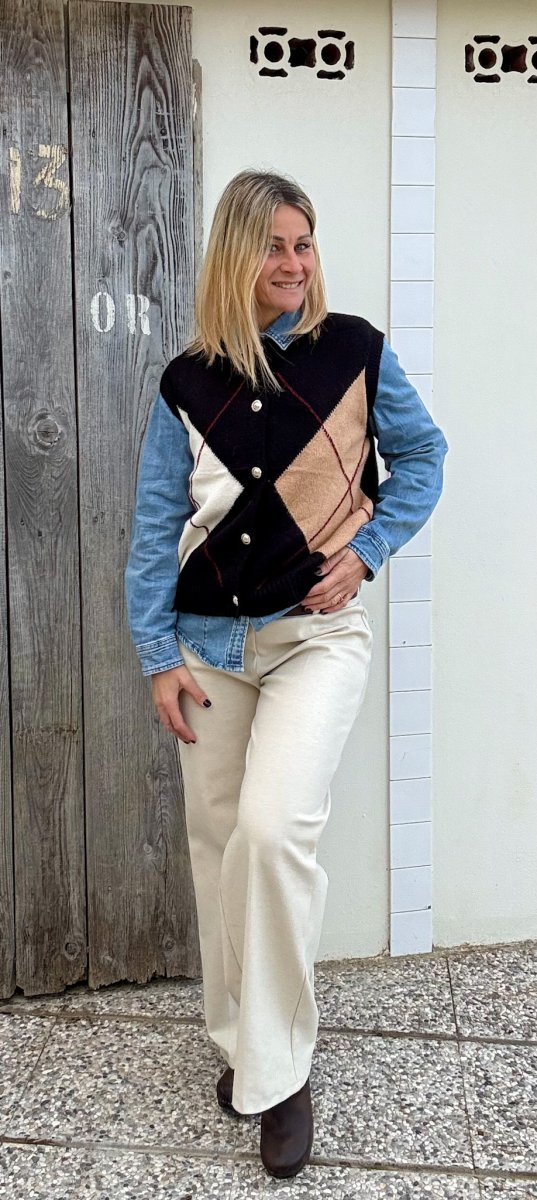 PANTALONE GAMBA LARGA ELASTICIZZATO CALDO