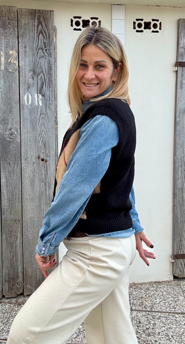 PANTALONE GAMBA LARGA ELASTICIZZATO CALDO - immagine 3