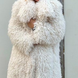 MAXI PELLICCIA ECO EFFETTO BARBONCINO