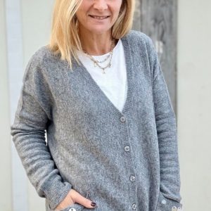 CARDIGAN MISTO LANA FRANGE E PAILETTES