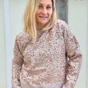 MAGLIONCINO GIROCOLLO CORTO PAILETTES