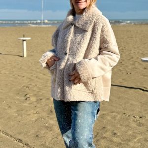 GIACCA IN ECO PELLICCIA CORTA MODELLO CAMICIA