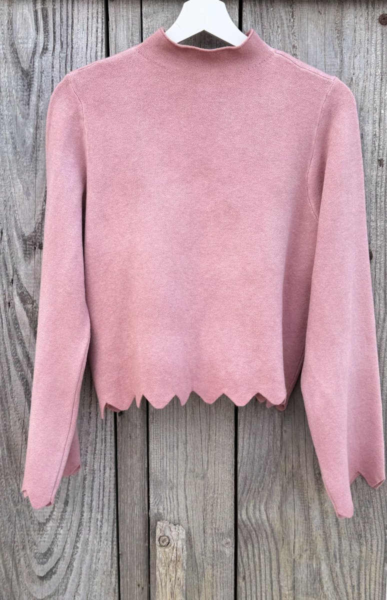 MAGLIONCINO COLLO VULCANO CON MOTIVO SMERLATO - immagine 5