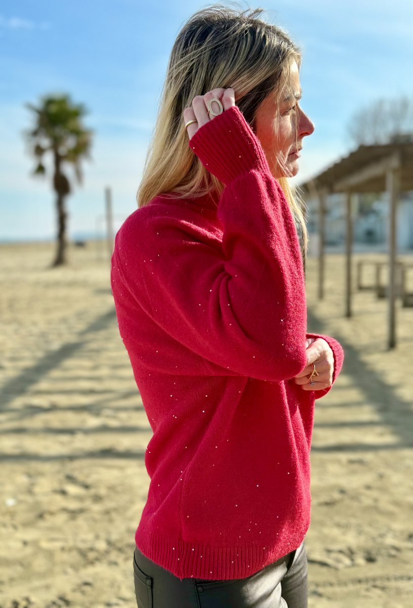 MAGLIONCINO COLLO ALTO CON MICRO PAILETTES - immagine 5