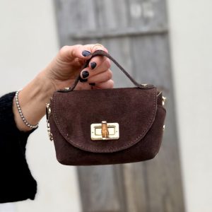 MINI BORSA IN PELLE CON TRACOLLA A CATENA