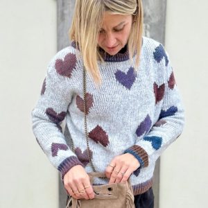 MINI BORSA IN PELLE CON FRANGE E TRACOLLA A CATENA