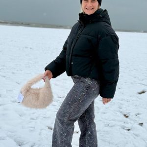 BORSA PICCOLA IN ECO PELLICCIA CON TRACOLLA