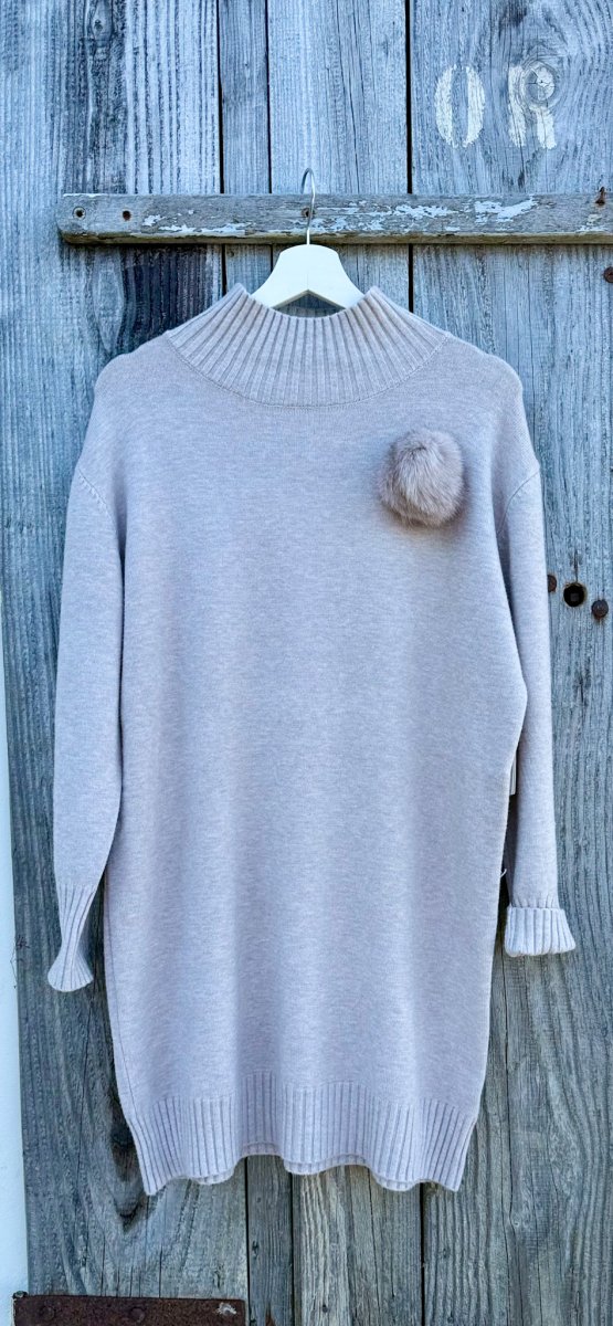 MAXI MAGLIA O ABITO A LUPETTO CON PON PON - immagine 5