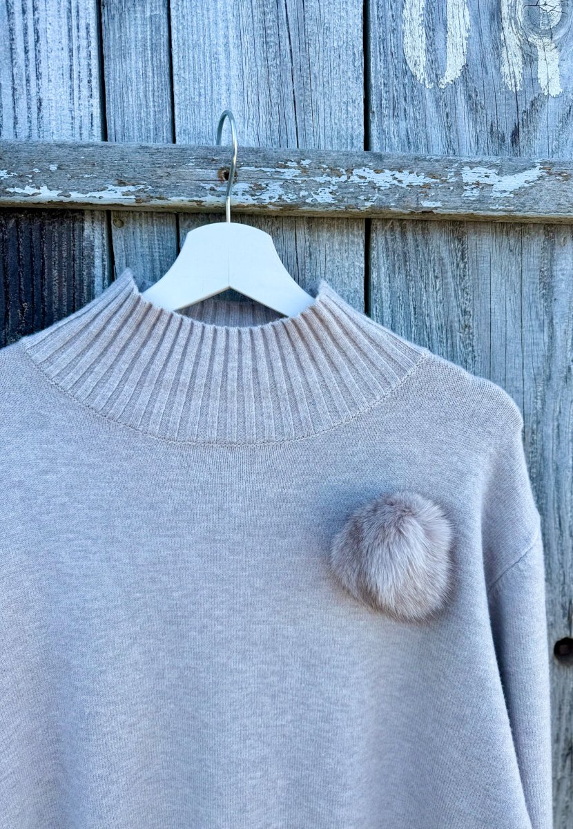 MAXI MAGLIA O ABITO A LUPETTO CON PON PON - immagine 6