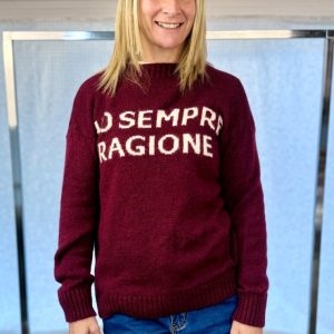 MAGLIONE MISTO LANA SCRITTE DIVERTENTI