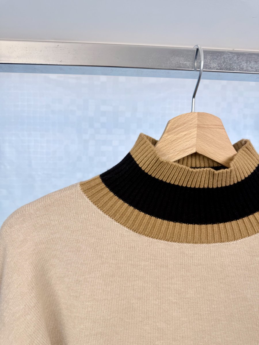 MAGLIONCINO COLLO LUPETTO BORDI A CONTRASTO - immagine 6