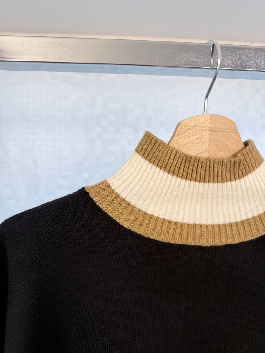 MAGLIONCINO COLLO LUPETTO BORDI A CONTRASTO - immagine 9