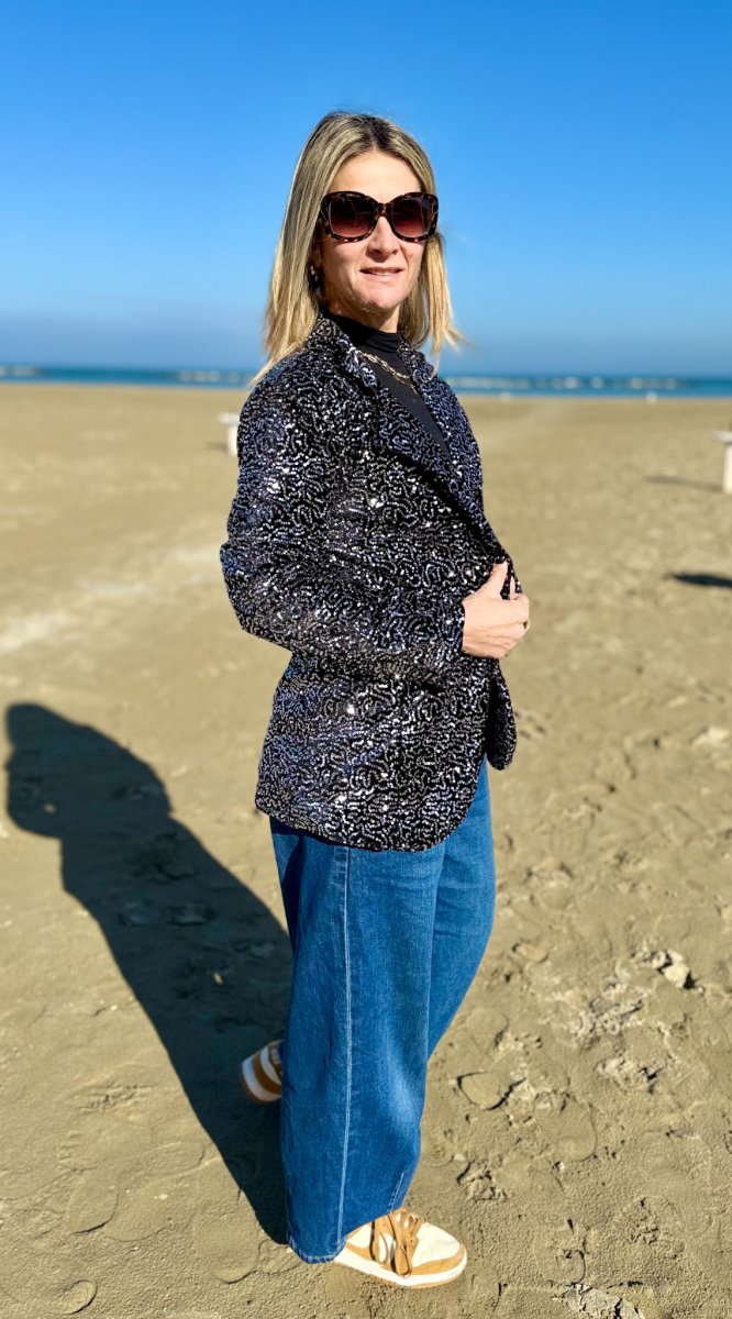BLAZER AD UN BOTTONE PAILETTES - immagine 3