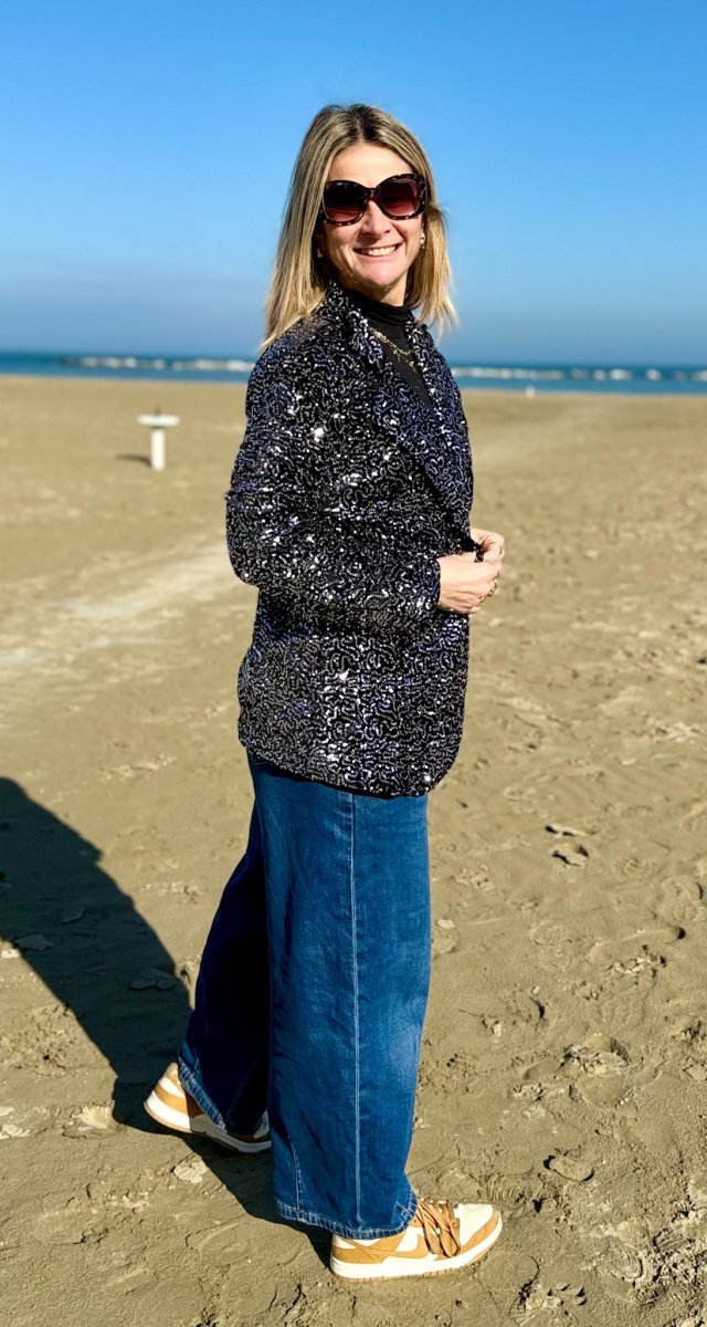 BLAZER AD UN BOTTONE PAILETTES - immagine 4
