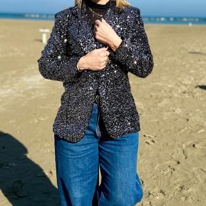 BLAZER AD UN BOTTONE PAILETTES
