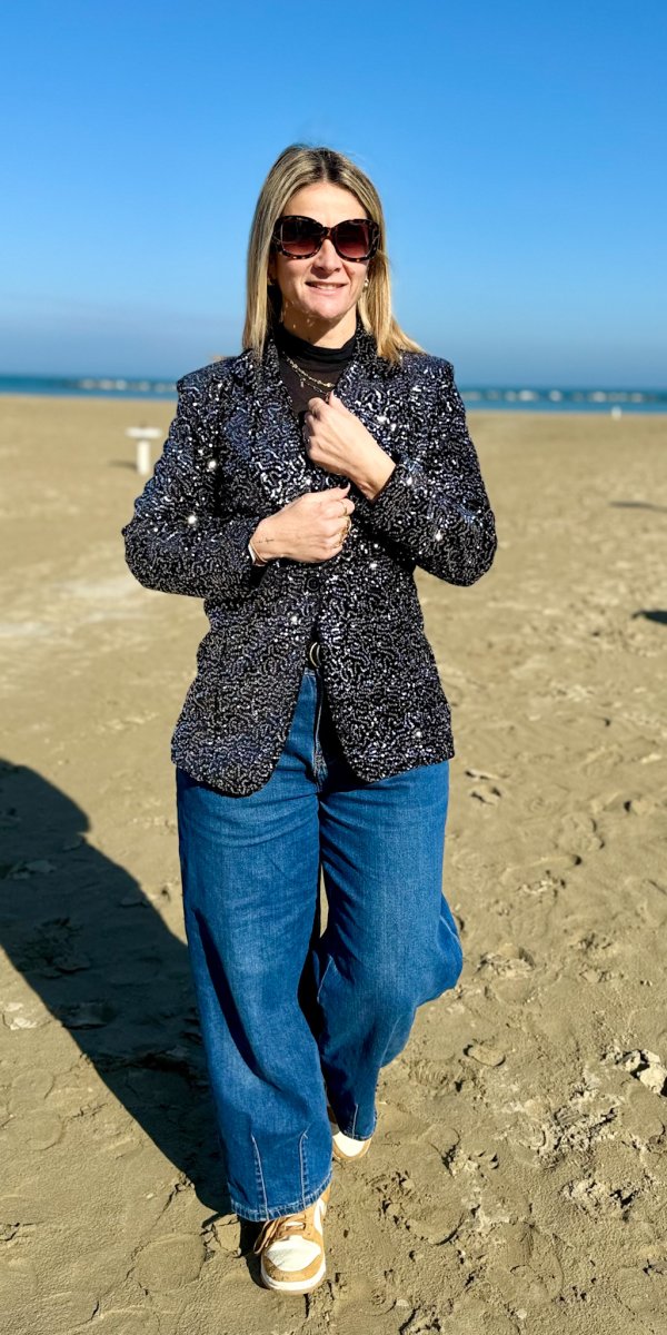 BLAZER AD UN BOTTONE PAILETTES - immagine 2