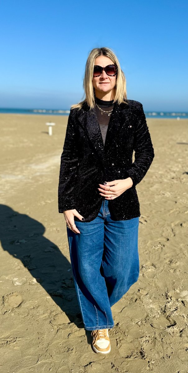 BLAZER AD UN BOTTONE PAILETTES - immagine 6