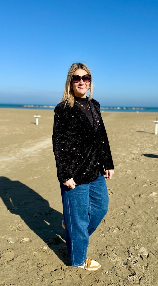 BLAZER AD UN BOTTONE PAILETTES - immagine 5