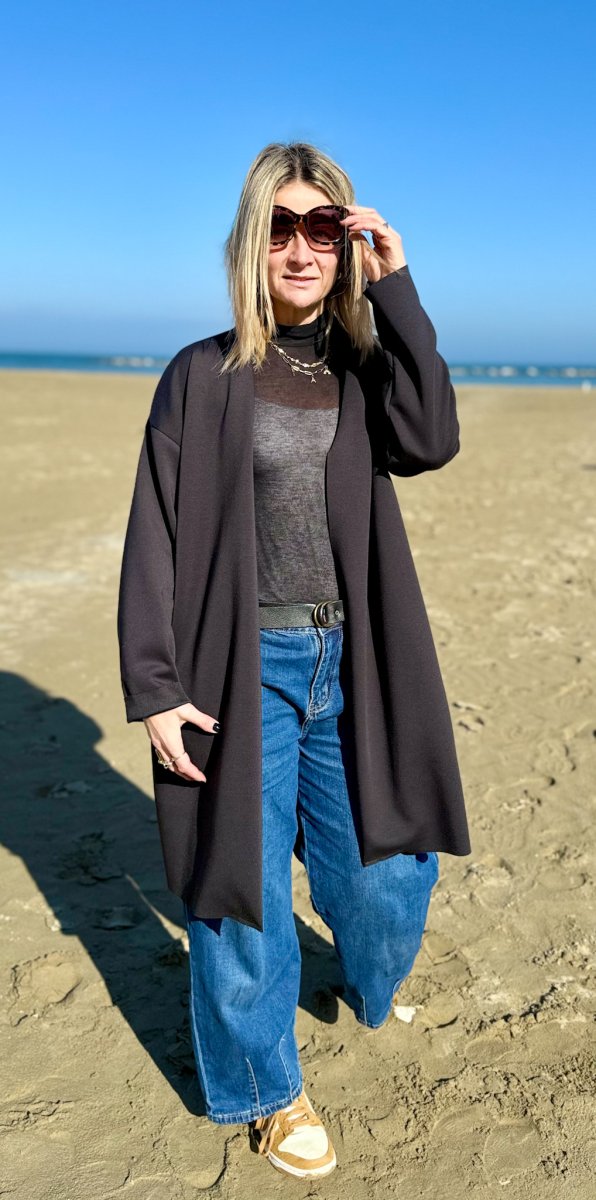 BLAZER LUNGO LEGGERO CON TASCHE - immagine 3