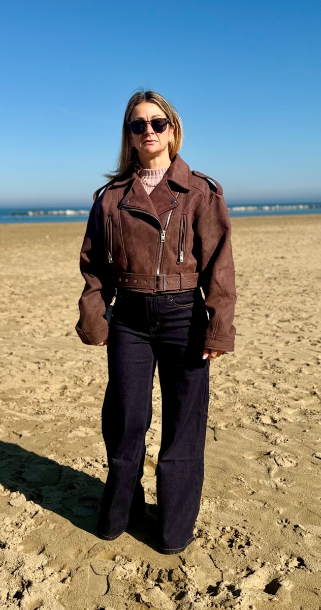 JEANS ELASTICIZZATO CON GAMBA LARGA - immagine 5