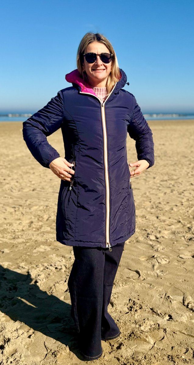 GIUBOTTO IMBOTTITO MIDI REVERSIBILE CON CERNIERA - immagine 4